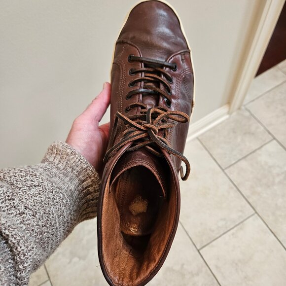 Frye Men's Walker Leather Hi-Top Sneakers, Brown, Sz 12 - Picture 11 of 16